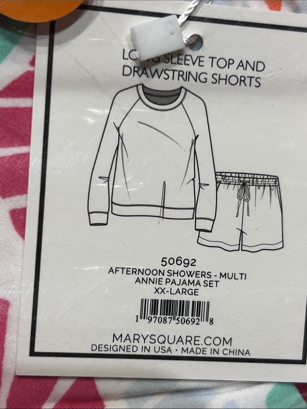 New Mary Square Afternoon Showers Top & Shorts Annie Sleepwear Set sz XXL - Picture 4 of 4